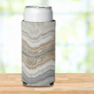 minimalist scandinavian granite brown grey marble seltzer can cooler