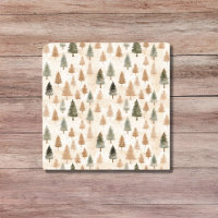 Minimalist Scandinavian Neutral Beige Tree Pattern