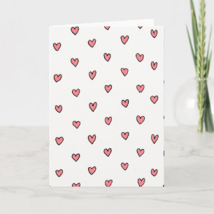 Minimalist Scattered Hearts Card