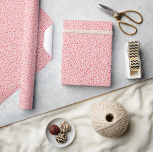 Minimalist Scattered Red Dashes Wrapping Paper