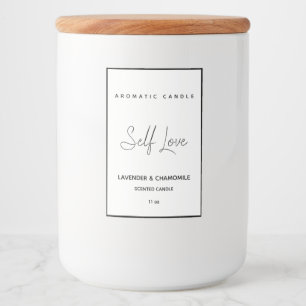 Minimalist Scented Candle Label