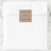 Minimalist Scented Soy Candle Kraft labels (Bag)