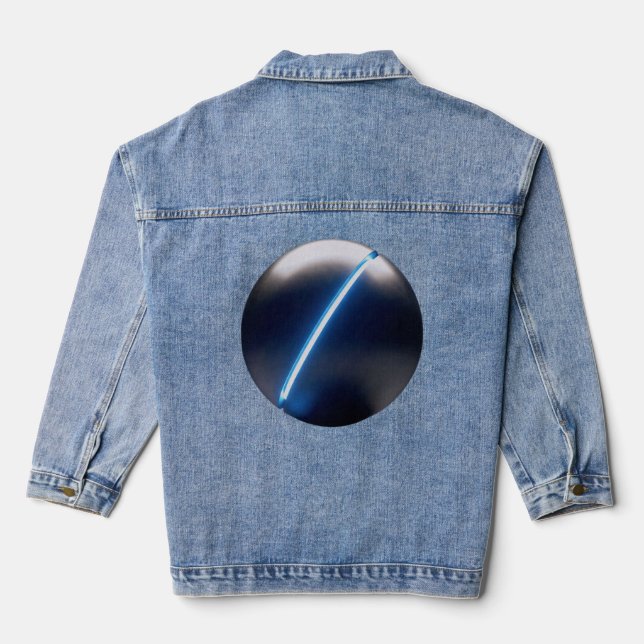 Minimalist sci-fi  denim jacket (Back)