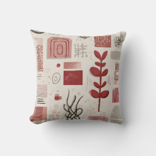 minimalist scribble ornaments cushion