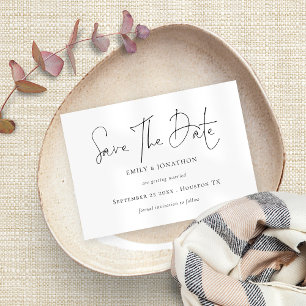 Minimalist Script Any Colour Save The Date