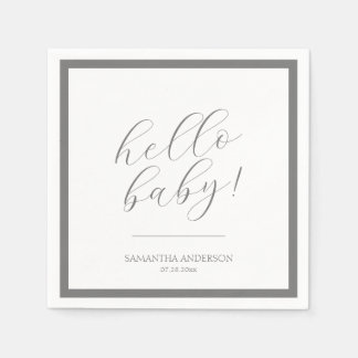 Minimalist Script Baby Shower Napkin