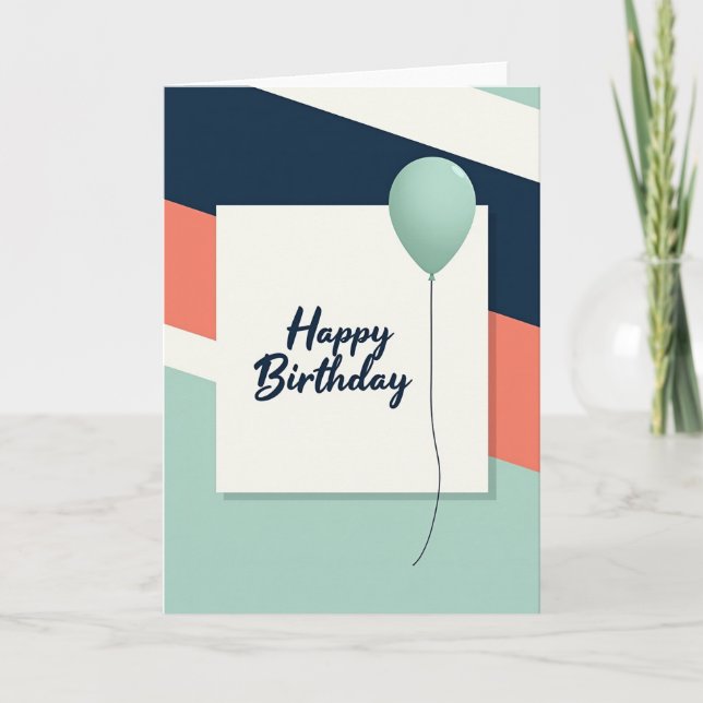 Minimalist Script Birthday Card (Front)
