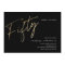 Minimalist Script Black and Gold 50th Birthday