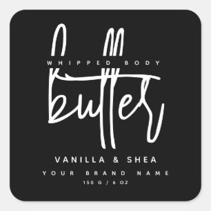 Minimalist script black label body butter