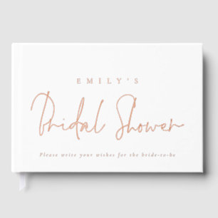 Minimalist Script Bridal Shower Guest Book