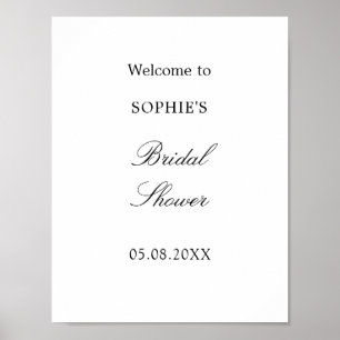 Minimalist Script Bridal Shower Welcome Poster