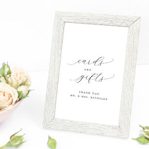 Minimalist Script Cards & Gifts Printable Wedding Poster
