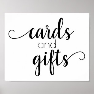 Minimalist Script Classic Cards and Gifts Sign