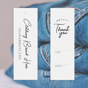 Minimalist Script Clothing Label Price Tag Mini