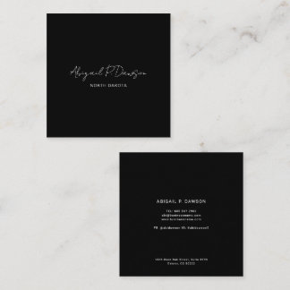 Minimalist Script Company Corporate Custom Square  Business Card