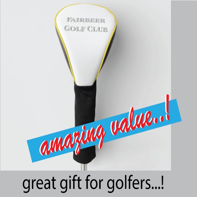 Minimalist  Script 🎨⛳ Creative Genius  Golf Head Cover (Creator Uploaded)