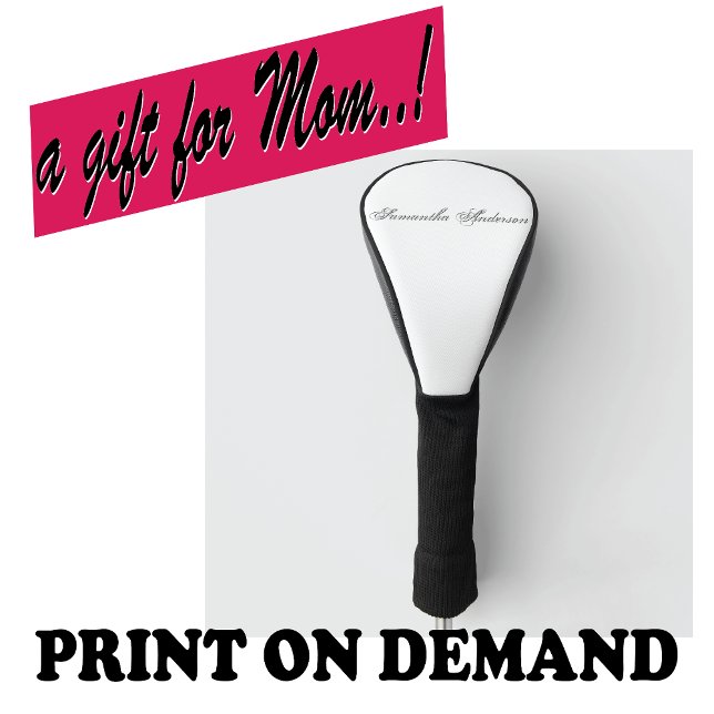 Minimalist  Script 🎨⛳ Creative Genius  Golf Head Cover (Creator Uploaded)