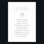 Minimalist Script Dusty Blue Wedding Seating Plan Table Number<br><div class="desc">Elevate your event with our customisable table cards featuring minimalist typography. Designed to seamlessly blend with any decor, these modern table cards offer a stylish and personal touch to your special occasion. Whether you're celebrating a wedding, birthday, graduation, baby shower, or any other memorable event, our table cards can be...</div>