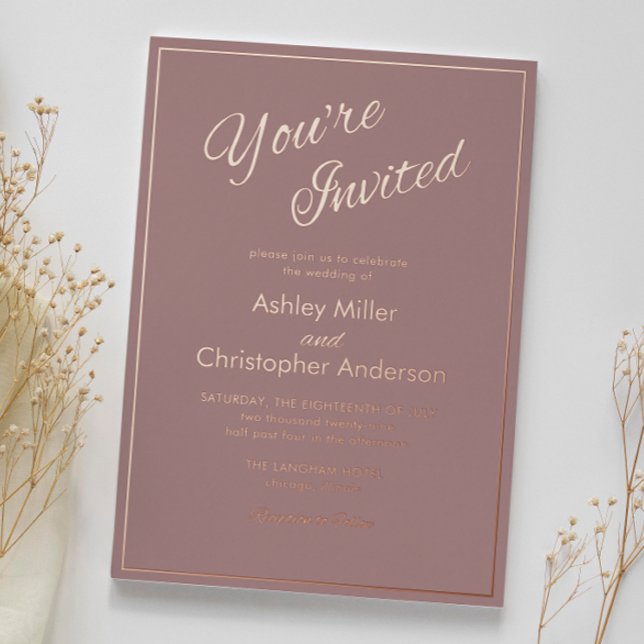 Minimalist Script Dusty Rose Wedding (Creator Uploaded)