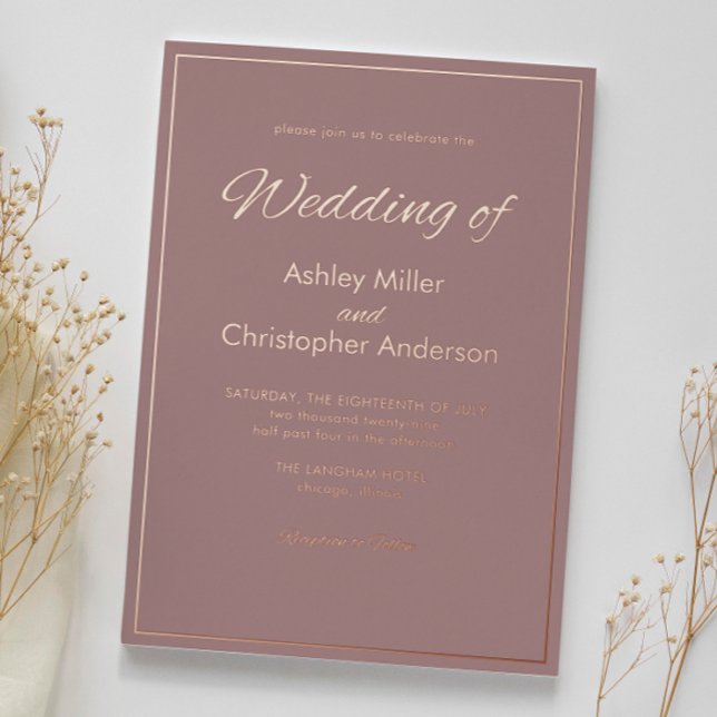 Minimalist Script Dusty Rose Wedding (Creator Uploaded)