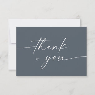 Minimalist Script Elegant Thank You Card
