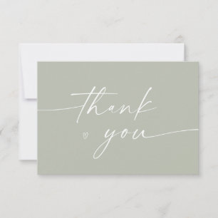 Minimalist Script Elegant Thank You Card