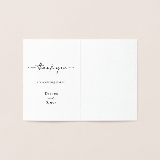 Minimalist Script ELLE Foil Foil Card (Inside)