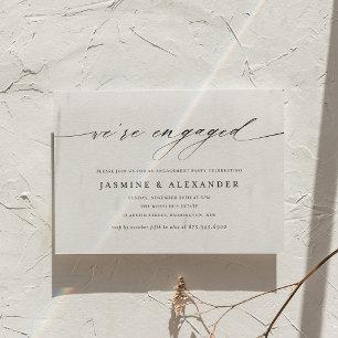 Minimalist Script Engagement Party Invitation