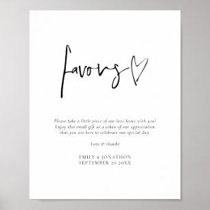 Minimalist Script Favours Printable Wedding Sign