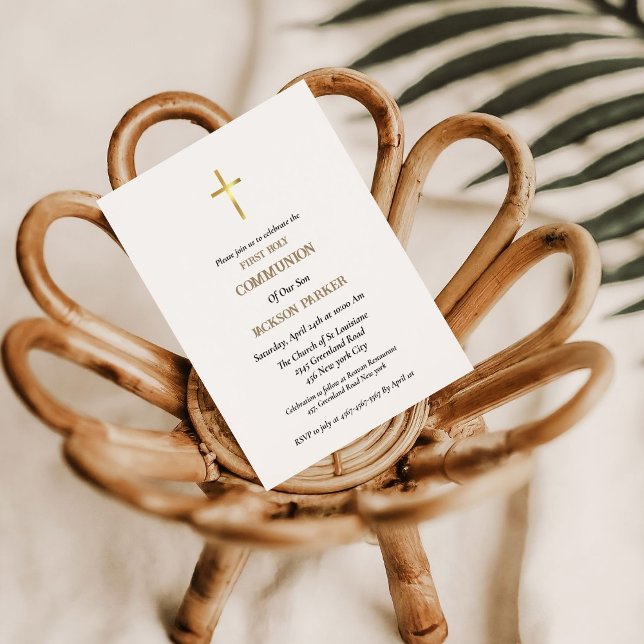 Minimalist script first holy communion  invitation (Creator Uploaded)