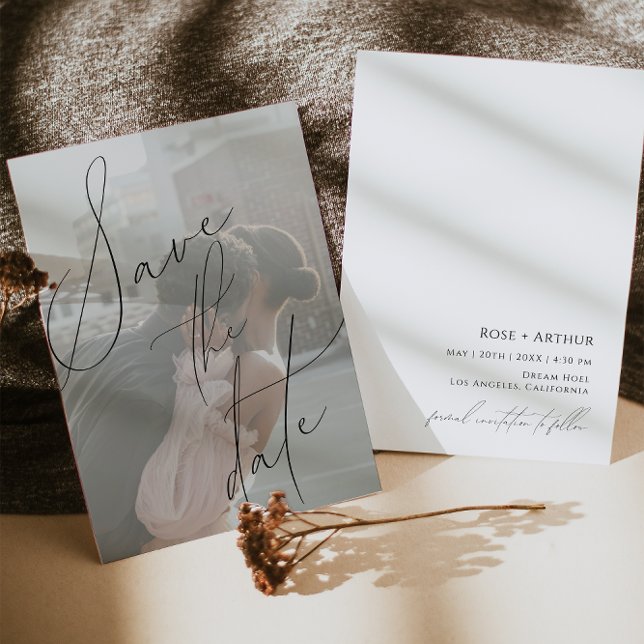 Minimalist Script Flat Save the date Card (Creator Uploaded)