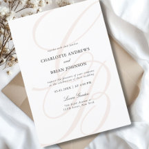 Minimalist Script Font Monogram | Elegant Wedding