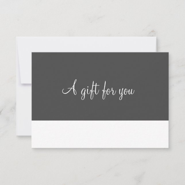 Minimalist Script Gift Certificate (Front)