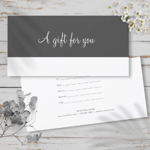 Minimalist Script Gift Certificate