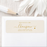 Minimalist Script Gold Wedding Return Address<br><div class="desc">A modern,  romantic Soon-To-Be handwritten gold calligraphy script against a cream colour background with a heart.  perfect for your invitations and packages wedding venue mailings</div>