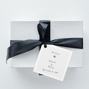 Minimalist Script Hand Written Typography Wedding Favour Tags