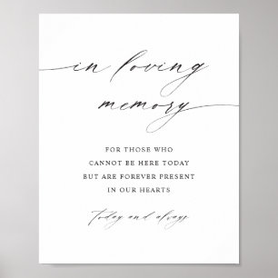 Minimalist Script In Loving Memory Wedding Sign