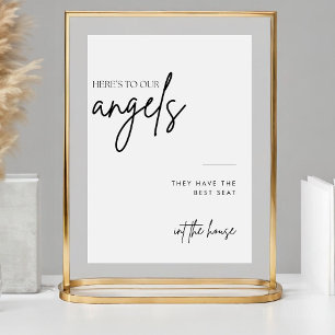 Minimalist Script In Loving Memory Wedding Signs