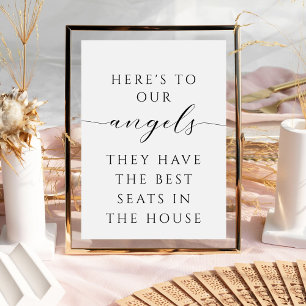 Minimalist Script In Loving Memory Wedding Signs