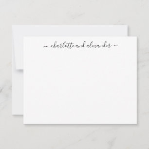 Minimalist Script Lettering Personalised Couples Card