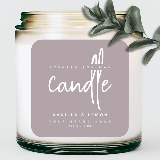 Minimalist script lilac product label sticker (Creator Uploaded)