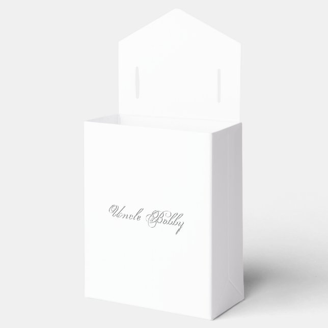 Minimalist Script Lovely 3d Monogram Favour Box (Opened)