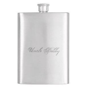 Minimalist Script Lovely 3d Monogram Hip Flask