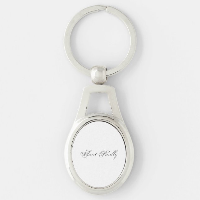 Minimalist Script Lovely 3d Monogram Key Ring (Front)