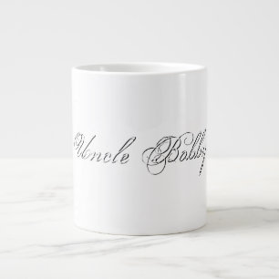 Minimalist Script Lovely 3d Monogram Large Coffee Mug