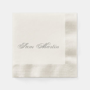 Minimalist Script Lovely 3d Monogram Napkin