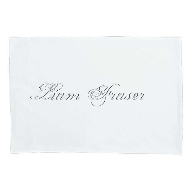Minimalist Script Lovely 3d Monogram Pillowcase (Front)