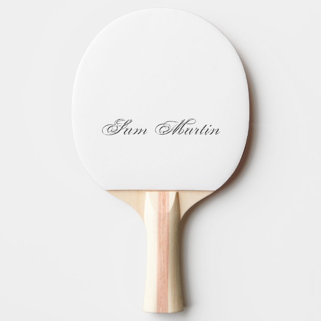 Minimalist Script Lovely 3d Monogram Ping Pong Paddle (Front)