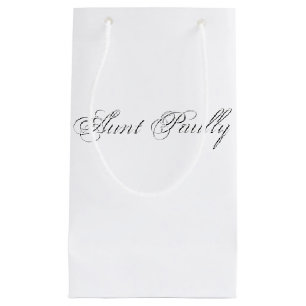 Minimalist Script Lovely 3d Monogram Small Gift Bag