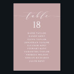 Minimalist Script Mauve Wedding Seating Plan Table Number<br><div class="desc">Customisable table number seating plan. It features a mauve whimsical script and classic typography. Personalise by adding your own details. This minimalist table seating plan is perfect for weddings,  baby showers,  bridal showers,  birthdays,  and so much more.</div>
